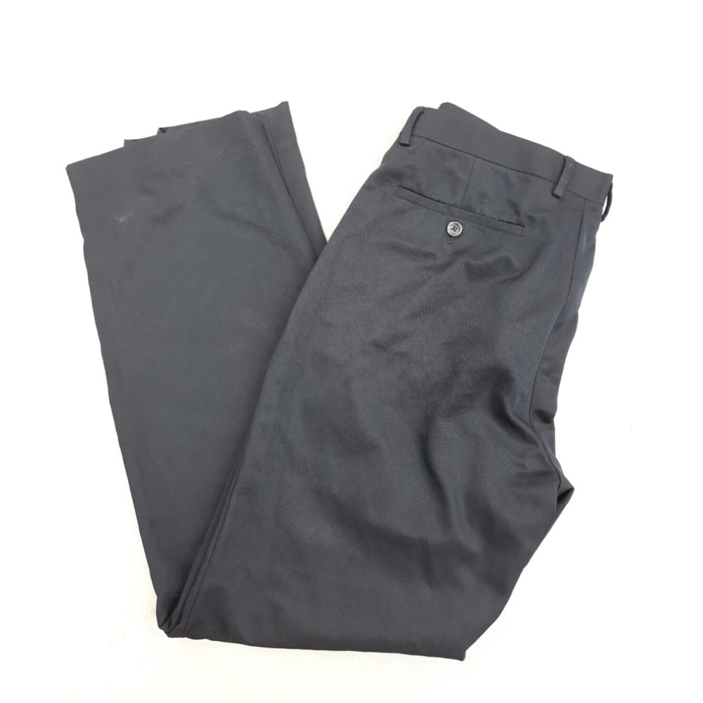 Claiborne Men's 38/32 Herringbone Kight Grey Dress Pant Slacks